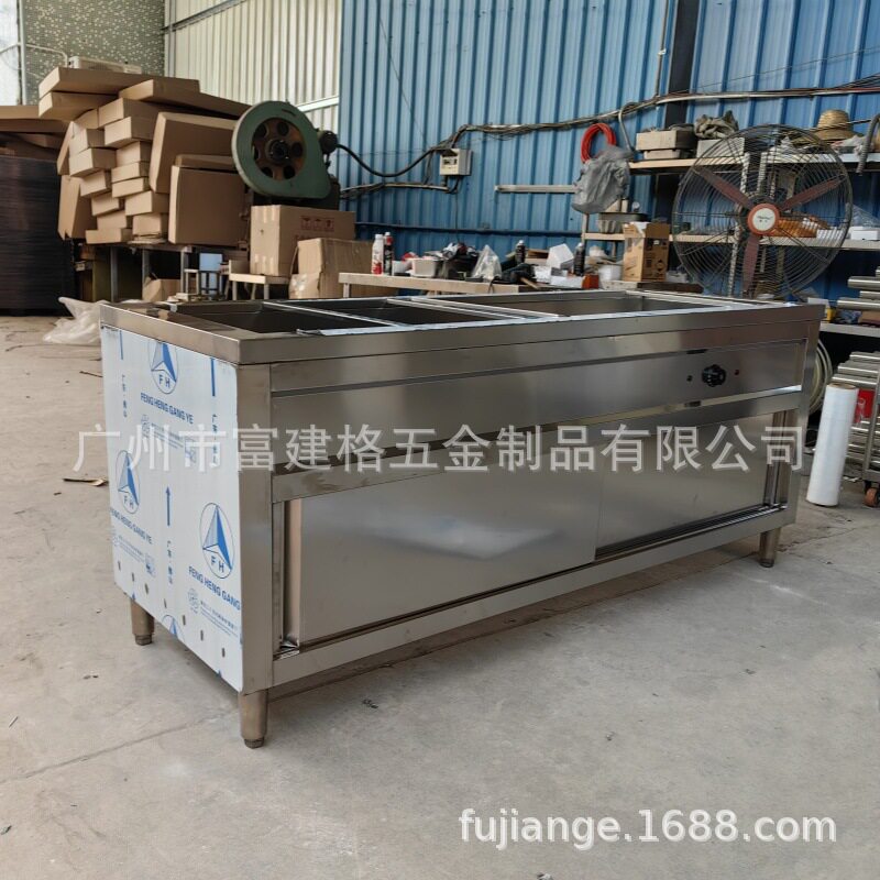 柜式快餐保温台商用加热台式玻璃罩售饭蒸菜小碗食堂打菜台
