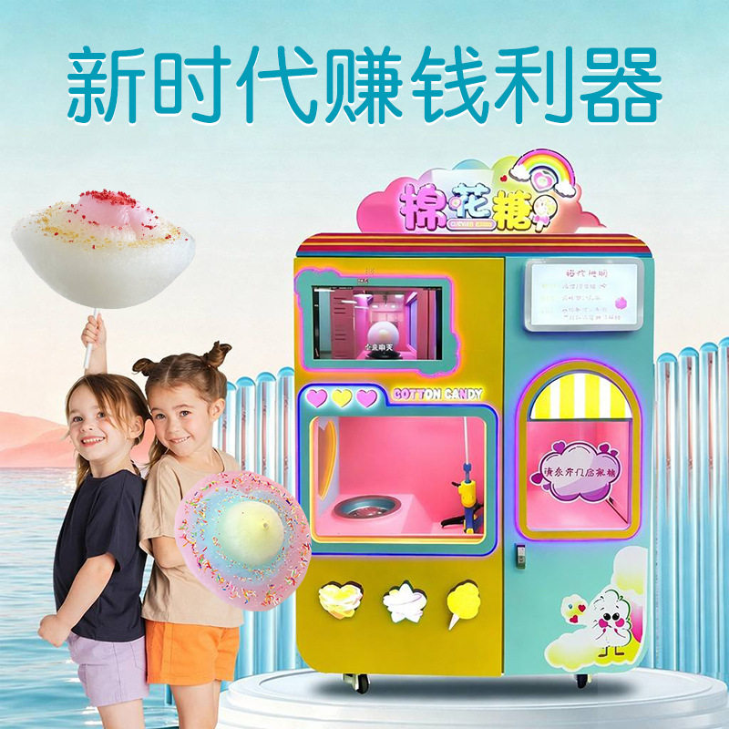 赤兔智能设备全自动棉花糖机商用自助售货机创业项目棉花糖机器