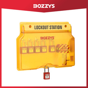 BOZZYS厂家批发壁挂式锁具工作站可视化5锁位管理安全锁具挂板
