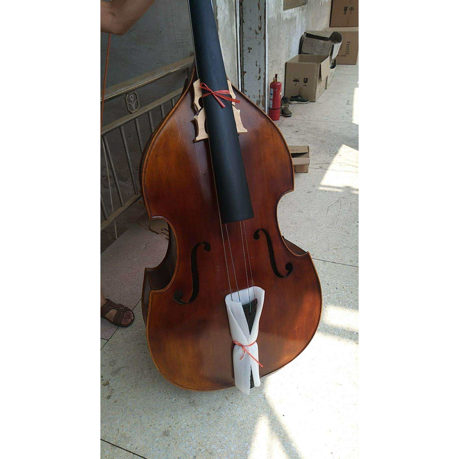 通灵手工制作实木低音大提琴贝司倍大提琴手工油漆