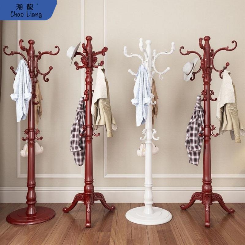 实木衣帽架落地家用客厅木质多功能挂衣服架子门厅室内立式挂衣架