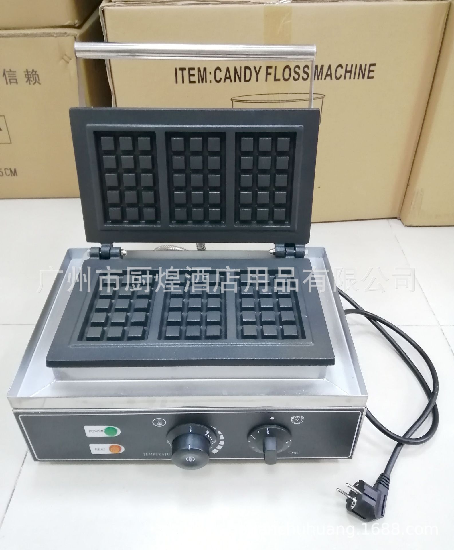 比利时华夫饼机3片格子110V