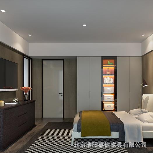 北京全屋定制鲁丽欧松板柜体膜压门板电视柜衣柜一门到顶
