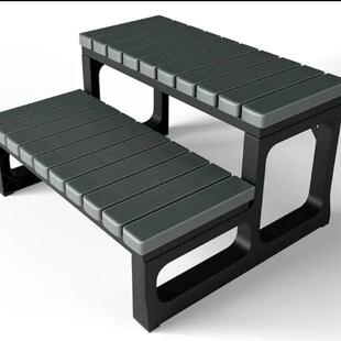 户外浴缸脚踏凳台阶梯子双层防滑凳实木户外长椅庭院竹木成品座椅