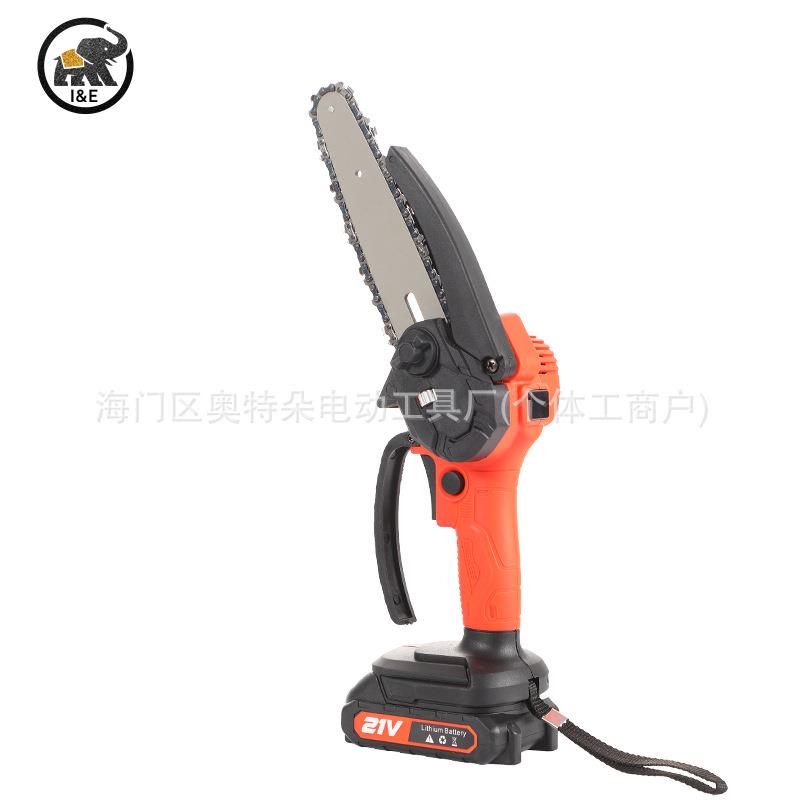 电量数显充电式单电锯免调节家用手持有刷手提锂电6寸伐木锯