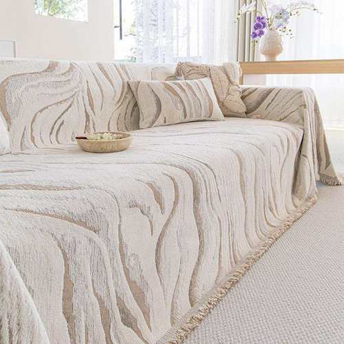 2025新款中古风沙发盖布轻奢高级感冬季毛绒沙发巾一整张全盖套罩