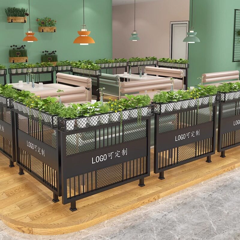 矮隔断铁艺屏风办公工业风餐饮厅酒店卡座围护栏商用花架镂空