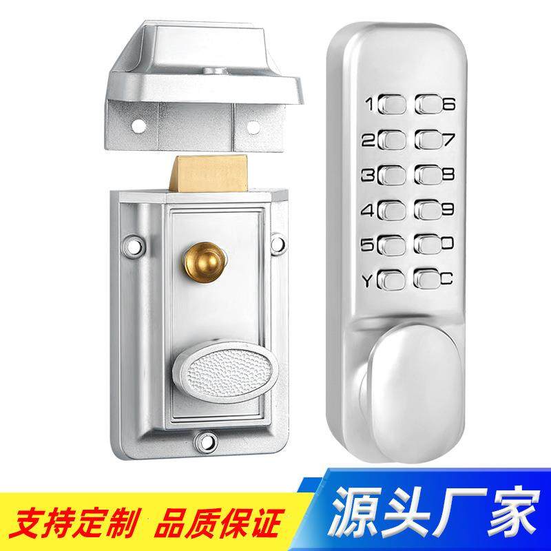 全机械密码锁铁门锁防盗门锁木门锁办公门锁老式牛头锁四方锁反锁