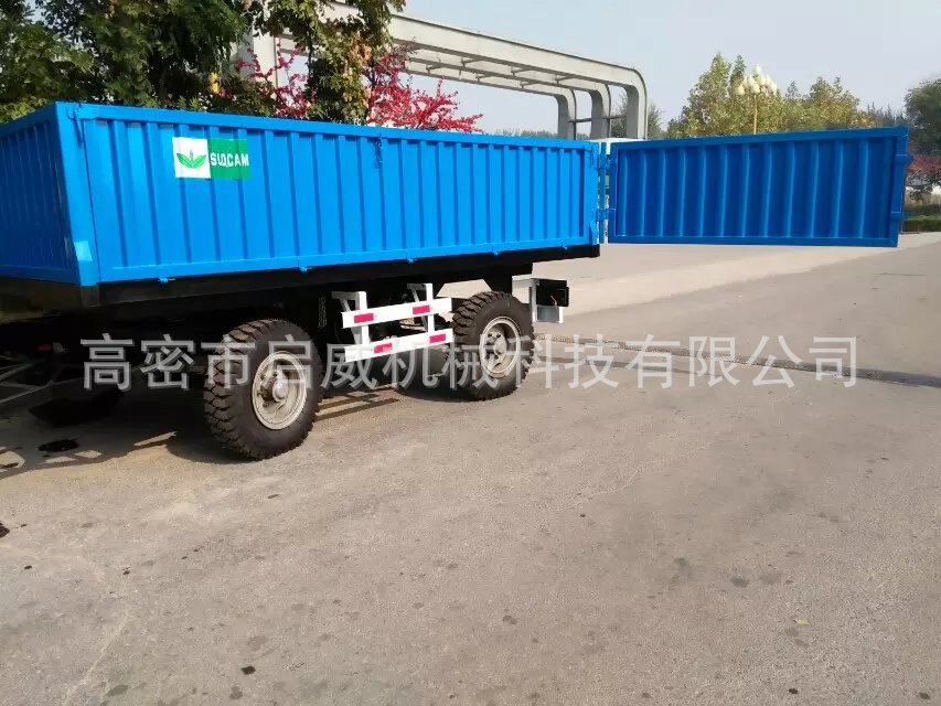 厂家供应8吨自卸拖车左右侧翻农用挂车出口型农用拖车
