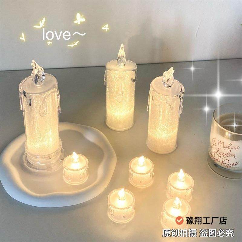 迷你蜡烛小夜灯高颜值led电子蜡烛灯表白浪漫烛光电子蜡烛led