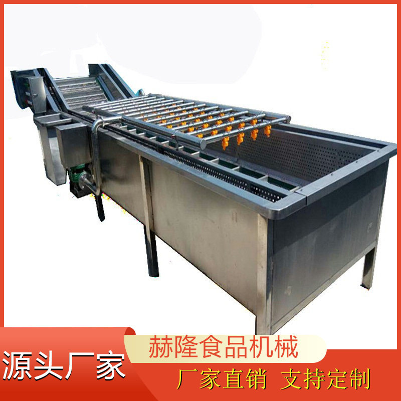全自动蜜饯果脯气泡清洗机商用山楂红枣高压喷淋洗菜机流水线
