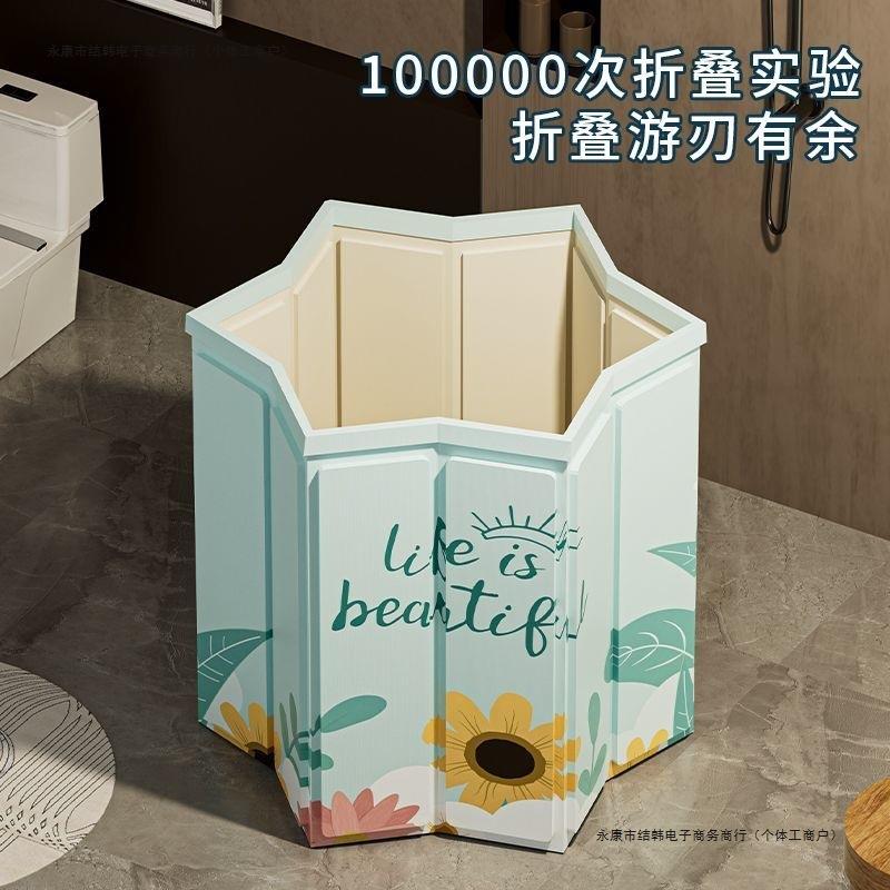 可折叠免安装婴儿洗澡桶宝宝保温沐浴盆家用大号便携环保持久锁温
