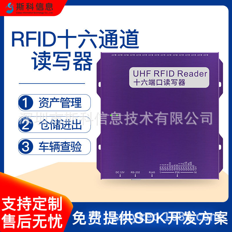 RFID通道读写器工业级多通道读写设备远距离批量盘点零售仓储管理图片