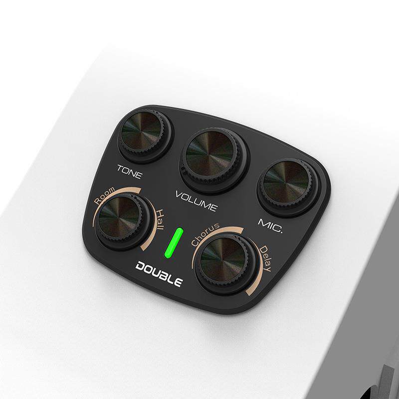 加振拾音器DOUBLES1-PRO多功能吉他拾音器带混响合唱延迟扩音器