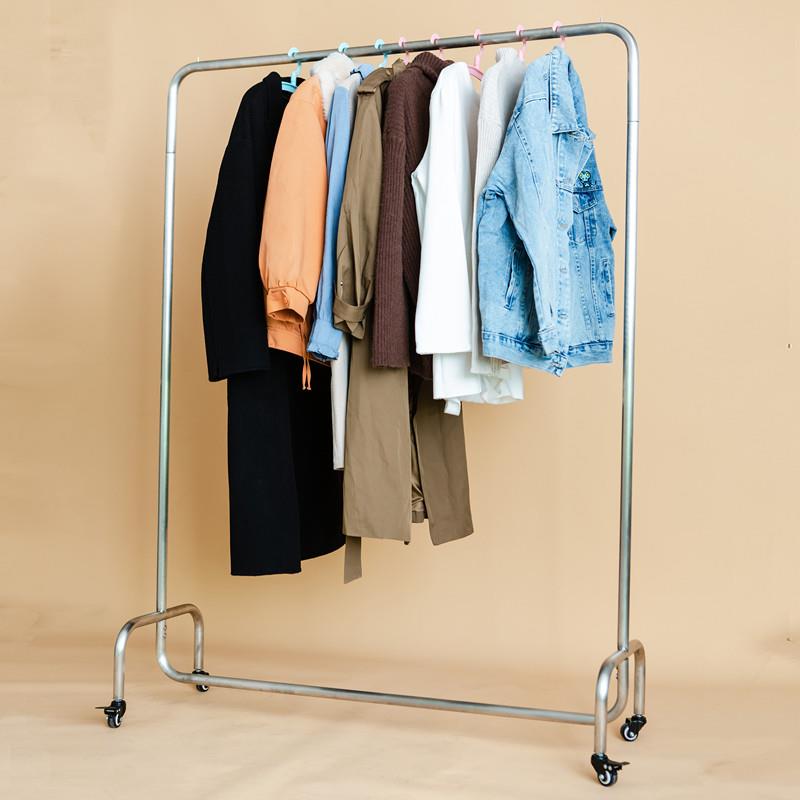 衣架落地卧室服装衣帽架室内移动不锈钢家用简易阳台挂晾衣杆dω