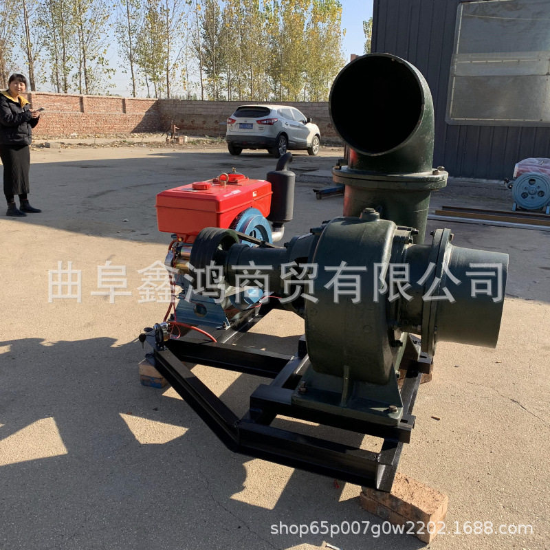手推式高扬程离心泵2寸园林抗旱汽油抽水泵风冷型柴油抽水泵4寸