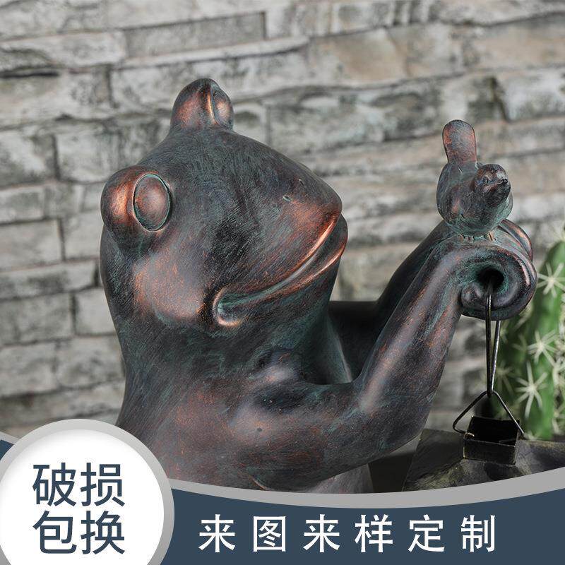 青蛙提太阳能灯户外草坪灯草地灯地插灯景观庭院灯铁件花园装饰灯