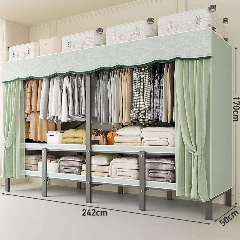 免安装折叠衣柜家用卧室简易布衣柜结实耐用出租房用衣橱收纳柜&