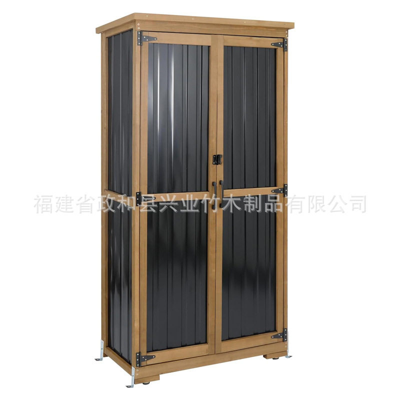 户外储物柜花园庭院防水防晒防腐室外实木工具收纳柜置物柜