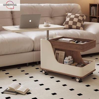 清洋简约升降茶几客厅家用小户型可移动沙发边几多功能推车小茶台