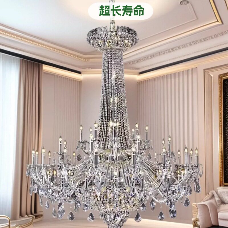 批发欧式水晶吊灯美式别墅大气客厅灯具后现代轻奢复式楼酒店灯饰