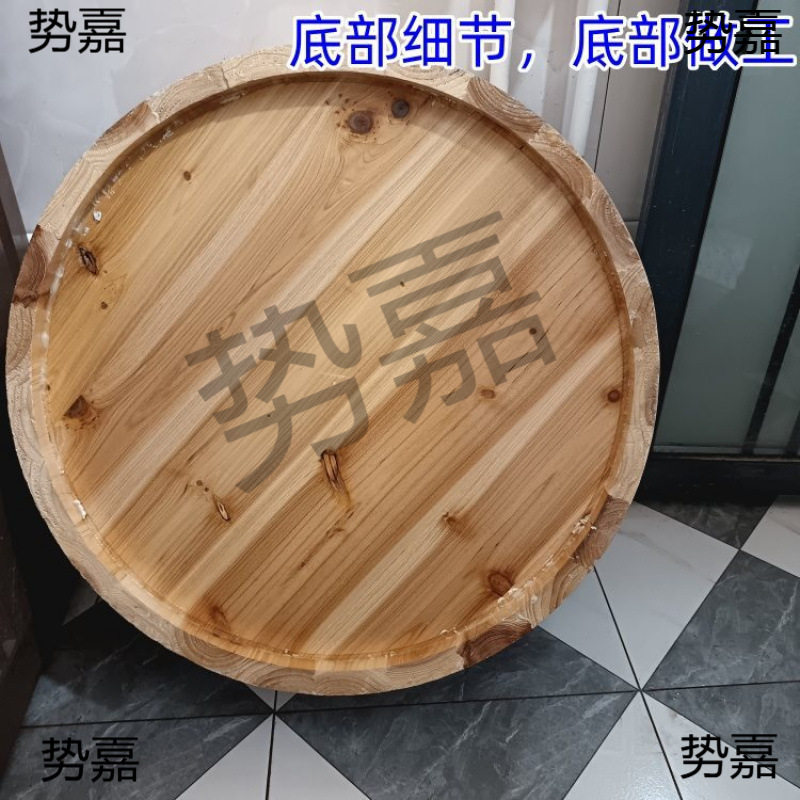 家用老人洗澡木盆圆形实木小孩沐浴盆老式脚盆老人坐浴盆泡澡盆