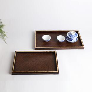 斑竹做旧席面茶盘茶棚博古架托盘壶承杯托干泡台晾杯架直销