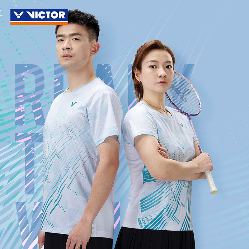 2025新款羽毛球服 男女款速干衣比赛系列针织运动短袖T恤T-50013