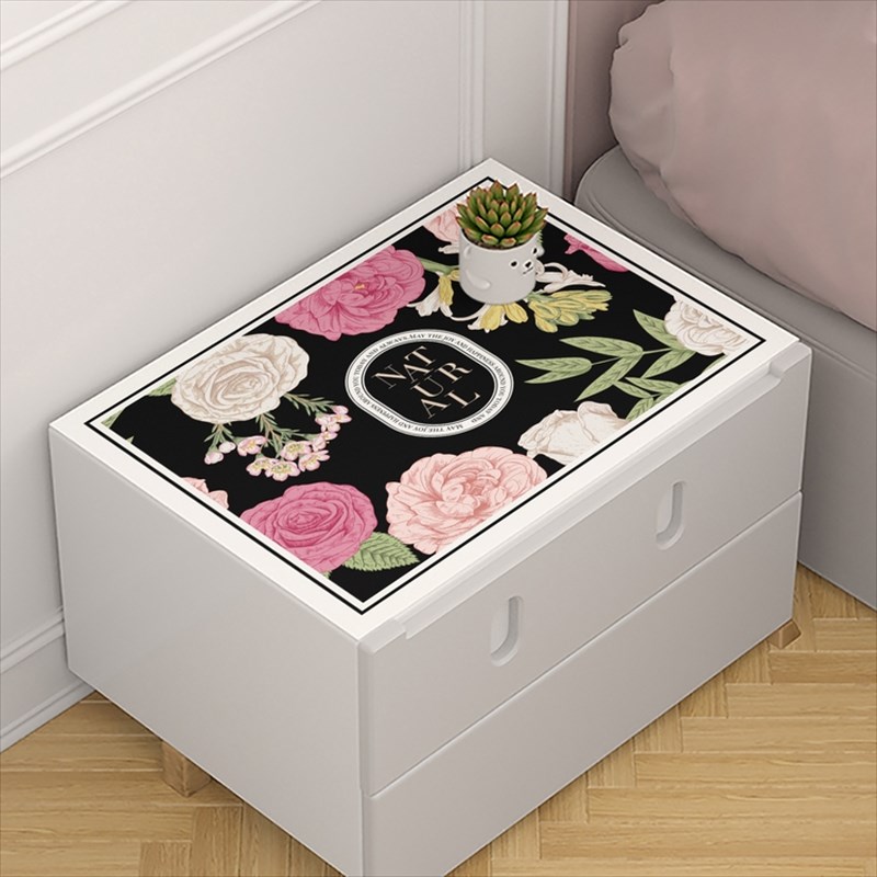 美式花园 床头柜茶几垫子梳妆台桌布皮革防尘盖布pvc防水防油轻奢