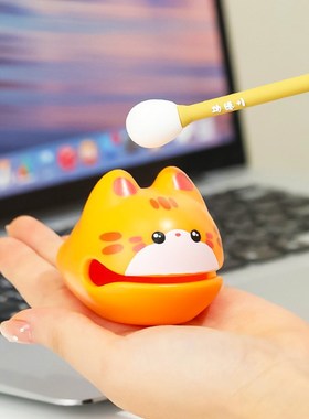 创意木鱼车载摆件中控台装饰品高级个性敲打治愈解压玩具车上车内