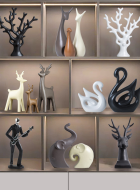 简约北欧轻奢高级感客厅酒柜摆件家居装饰品桌面电视柜高档次软装