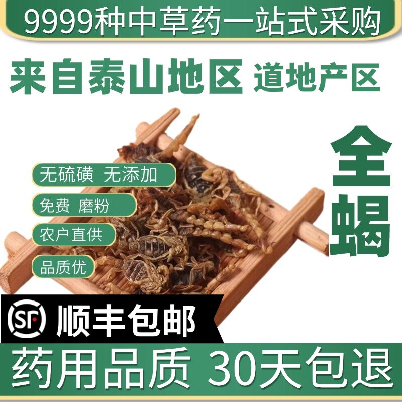 蝎子干全蝎材全虫沂蒙全蝎粉清水泡酒蝎子10克