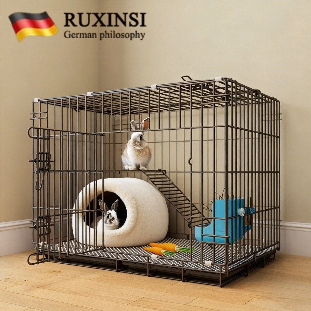 德国品质兔笼子家用养兔子专用别墅自动清粪侏儒兔荷兰猪豚鼠小窝