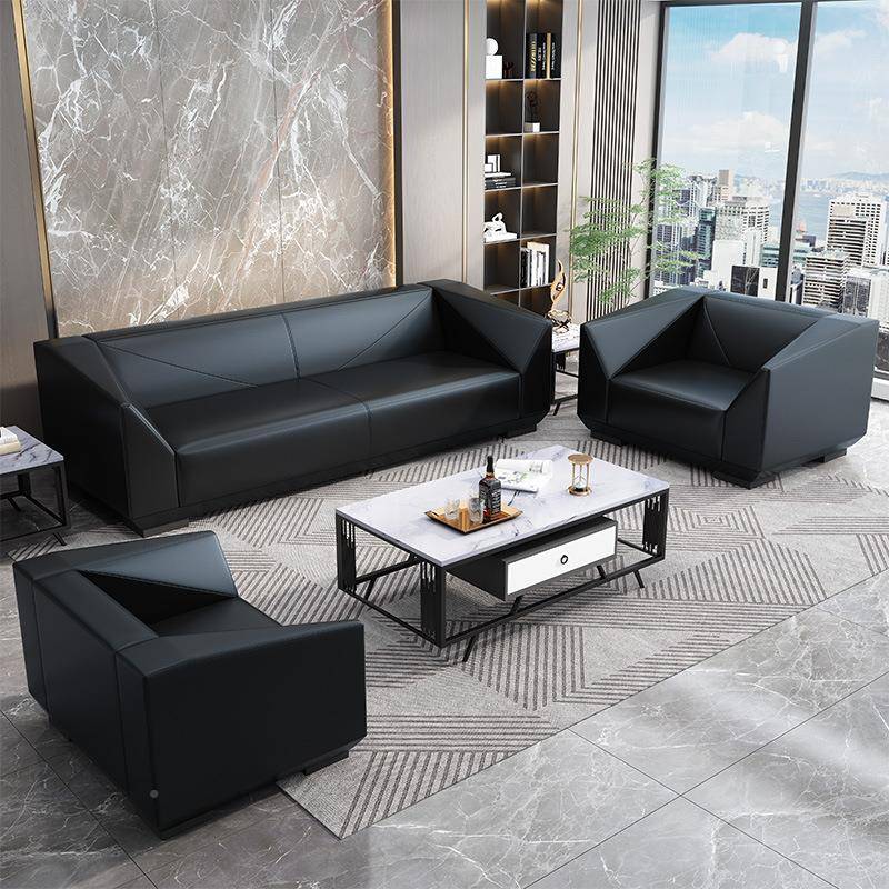 【折扣价】公沙发简约办现代休三简人位极办公室沙发闲会客商务接