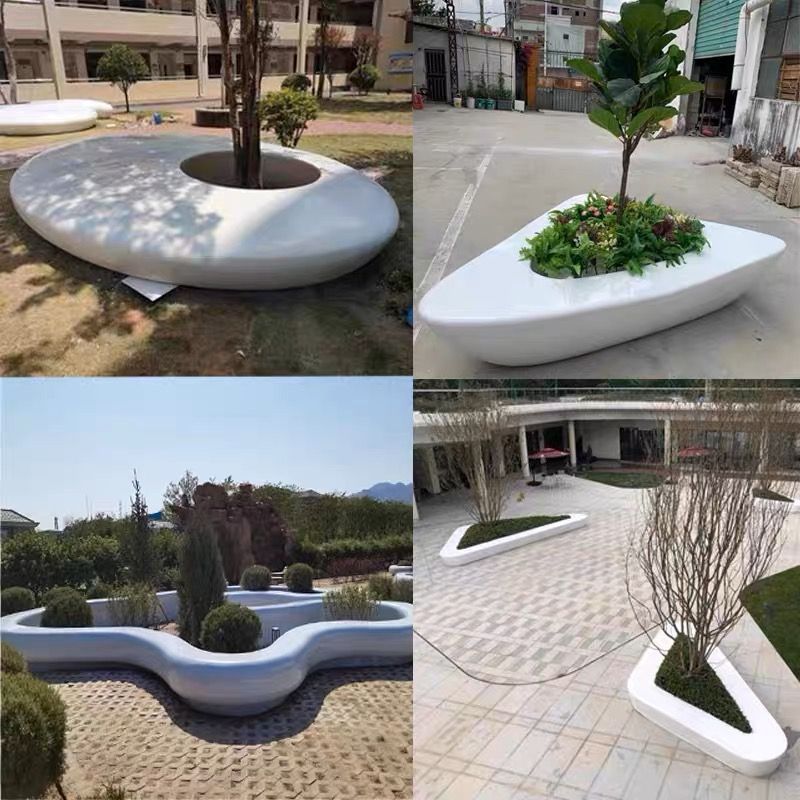 玻璃钢树池座椅商场不锈