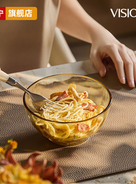 康宁晶炫玻璃碗具家用饭碗小中大碗餐具高颜值吃饭碗面碗汤碗套装