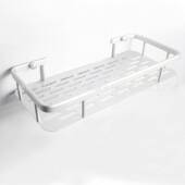 浴室太空铝方形单层铝板置物架 洗浴用品收纳挂件8024 卫生间