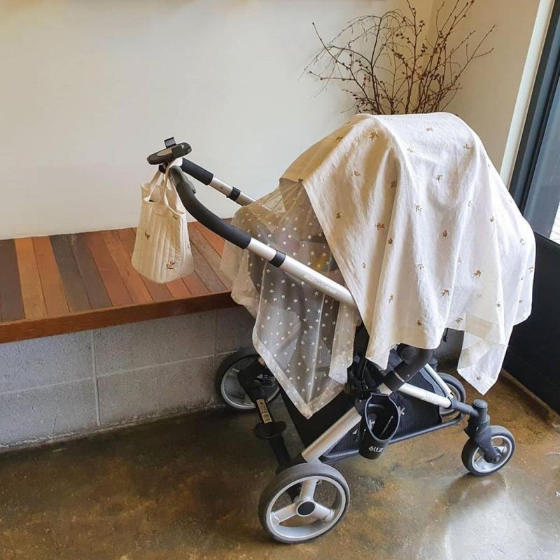 ins韩风刺绣婴儿推车蚊帐防蚊网全罩式透气罩宝宝外出防尘罩