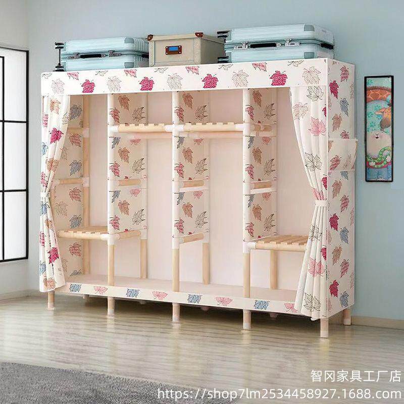 简易衣柜收纳柜布衣柜加粗加固耐用组装衣柜收纳架牛津布家用卧室
