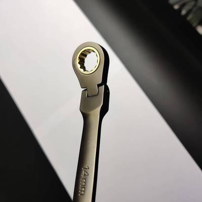 加长黑镍棘轮扳手 加长双头活动头双梅花棘轮扳手8-19mm 五金工具