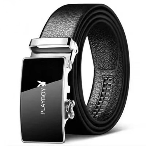 花花公子男士真皮自动扣腰带