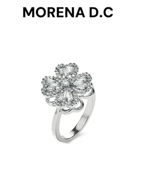 MORENA D.S 富贵花转转开口戒 The Line系列戒指饰品