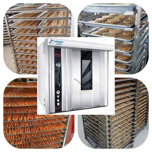 牛角包商用烤箱热风炉32盘电力旋转炉面包披萨烘焙烤炉红薯烤箱