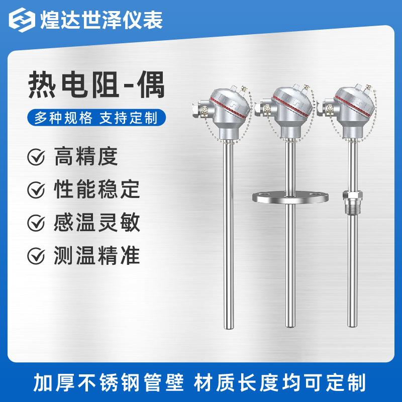 铂热电阻传感器探头铠装温度传感器PT100PT1000温度计K型热电偶