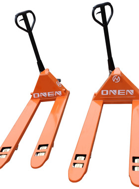 欧能手拉搬运车加长 手动叉车2吨/3吨加长型液压托盘车地牛厂家