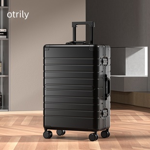 otrily铝镁合金行李箱商务可登机20寸拉杆箱轻便小型旅行箱坚固