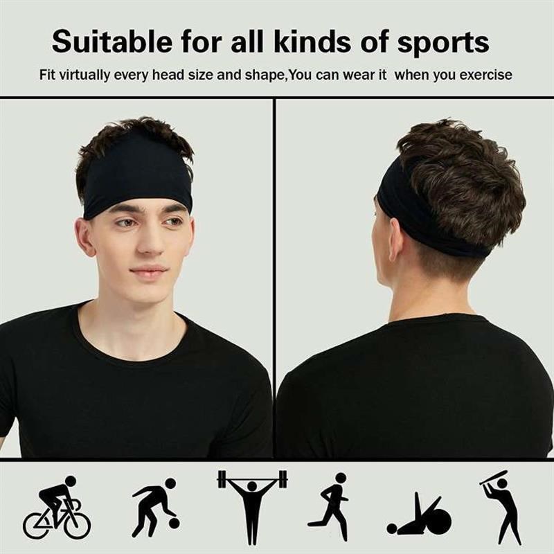 Moisature Wicking Workout Headband Sweatband for Running Yog