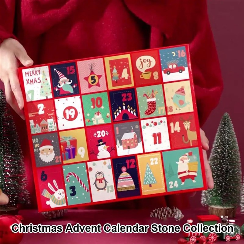 Advent Calendar 2024 Kids Cyhristmas 24 Natural Rock Mineral