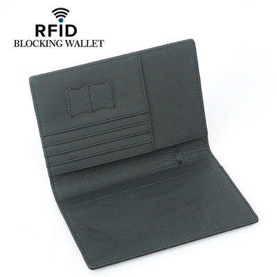 Leatherf Passport bag RFID真皮牛皮松紧带多功能证件包护照套