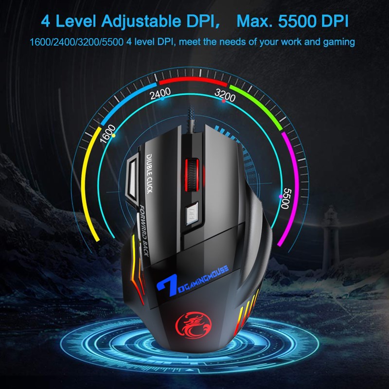 Rgb Wired Mouse Gamping Mouse For Computer Ergonomic Mause G